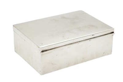 Lot 1088 - A MID 20TH CENTURY SILVER PLATED RALPH LAUREN HUMIDOR