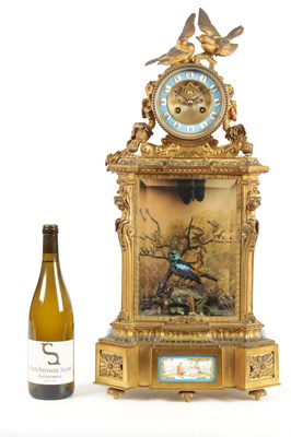 Lot 1335 - A RARE 19TH CENTURY BONTEMS, PARIS, SINGING AUTOMATION BIRD CLOCK