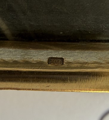 Lot 150 - A MID 20TH CENTURY RUSSIAN SILVER-GILT AND GREEN MARBLE CIGARETTE CASE