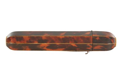 Lot 904 - A LATE 19TH CENTURY TORTOISESHELL AND IVORY CASE