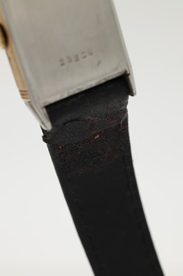 Lot 1209 - A 1930'S STEEL AND 9CT GOLD LECOULTRE REVERSO WRIST WATCH