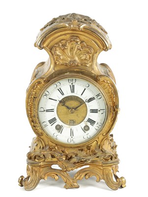 Lot 1366 - THIOUT L'AINE, PARIS. AN 18TH CENTURY FRENCH ORMOLU MANTEL CLOCK