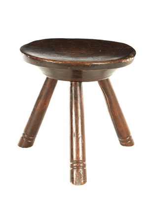 Lot 1570 - A LATE 18TH CENTURY WELSH MILKING STOOL