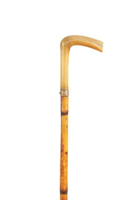 Lot 840 - A LATE 19TH CENTURY HORN-HANDLED SWORDSTICK