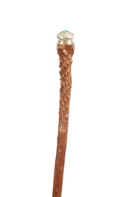 Lot 846 - A LATE 19TH CENTURY SILVER-MOUNTED WOOD WALKING CANE
