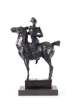 Lot 1048 - LEONIE GIBBS. A LARGE 20TH-CENTURY CONTEMPORARY PATINATED BRONZE SCULPTURE