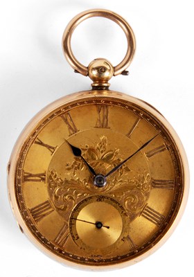 Lot 181 - An Victorian 18ct gold half hunter POCKET...