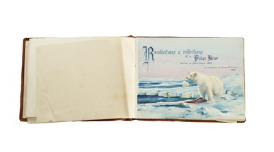 Lot 960 - AN EARLY 20TH CENTURY LEATHER-BOUND POEMS AND WATERCOLOUR ART BOOK BY FRANK H. YOUNG