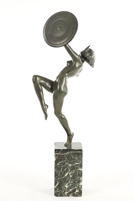 Lot 1099 - PIERRE LE FAGUAYS (FRENCH 1892 - 1962) AN ART DECO BRONZE FIGURE TITLED "AMAZON"