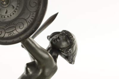 Lot 1099 - PIERRE LE FAGUAYS (FRENCH 1892 - 1962) AN ART DECO BRONZE FIGURE TITLED "AMAZON"