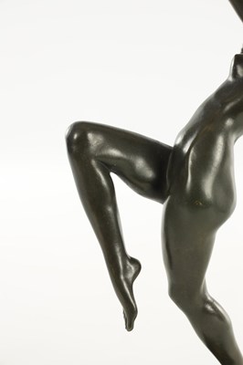 Lot 1099 - PIERRE LE FAGUAYS (FRENCH 1892 - 1962) AN ART DECO BRONZE FIGURE TITLED "AMAZON"