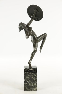 Lot 1099 - PIERRE LE FAGUAYS (FRENCH 1892 - 1962) AN ART DECO BRONZE FIGURE TITLED "AMAZON"