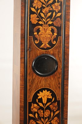 Lot 1395 - JOSEPH KNIBB, LONDINI FECIT. A VERY RARE THREE MONTH DURATION WALNUT MARQUETRY LONGCASE CLOCK