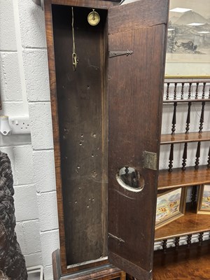 Lot 1395 - JOSEPH KNIBB, LONDINI FECIT. A VERY RARE THREE MONTH DURATION WALNUT MARQUETRY LONGCASE CLOCK