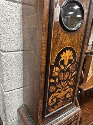 Lot 1395 - JOSEPH KNIBB, LONDINI FECIT. A VERY RARE THREE MONTH DURATION WALNUT MARQUETRY LONGCASE CLOCK