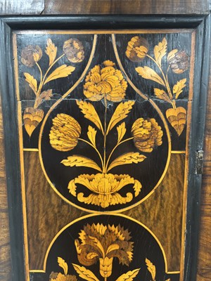 Lot 1395 - JOSEPH KNIBB, LONDINI FECIT. A VERY RARE THREE MONTH DURATION WALNUT MARQUETRY LONGCASE CLOCK