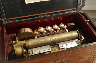 Lot 1168 - A LARGE 19TH CENTURY SWISS ORCHESTRAL MUSIC BOX ON STAND