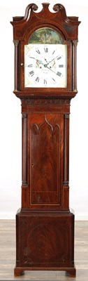 Lot 1390 - SCARNSEN, WIGAN. A LATE GEORGE III AUTOMATION LONGCASE CLOCK