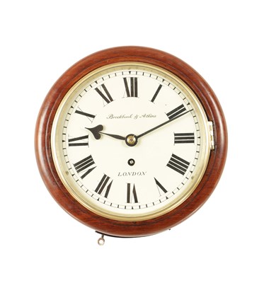 Lot 1353 - BROCKBANK & ATKINS, LONDON. A 19TH CENTURY 8" DIAL FUSEE WALL CLOCK
