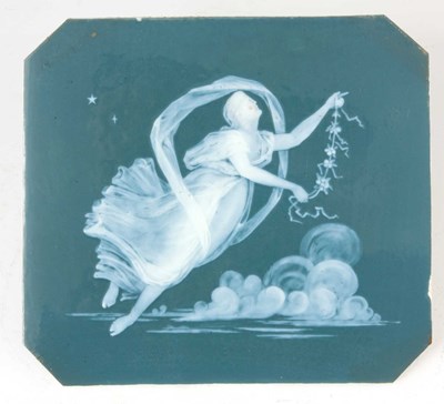Lot 1670 - A LATE 19TH CENTURY ENGLISH PATE SUR PATE PLAQUE