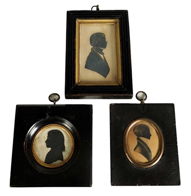 Lot 1779 - A COLLECTION OF THREE 19TH CENTURY AND LATER SILHOUETTE BUST PORTRAITS