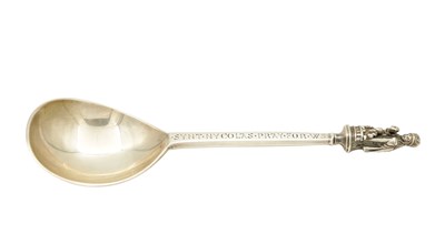 Lot 81 - A LARGE EDWARDIAN SILVER APOSTLE SPOON