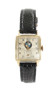 Lot 1139 - A SWISS 1940’S HELBROS WRISTWATCH WITH “BMW” CAR LOGO