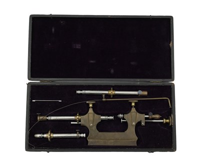 Lot 1758 - A CASED LATE 19TH CENTURY FRENCH WATCHMAKER'S JACOT TOOL SET