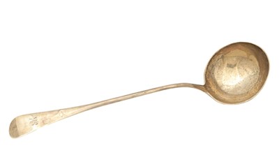 Lot 147 - A LARGE SCOTTISH SILVER LADLE