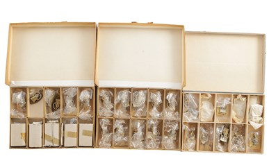 Lot 1251 - A COLLECTION OF 33 UNUSED CLOCK BALANCE WHEEL LEVER ESCAPEMENTS