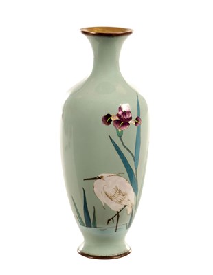 Lot 469 - A LATE 19TH CENTURY JAPANESE CLOISONNÉ ENAMEL VASE