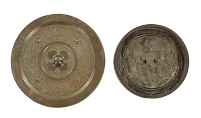 Lot 448 - TWO CHINESE BRONZE MIRRORS