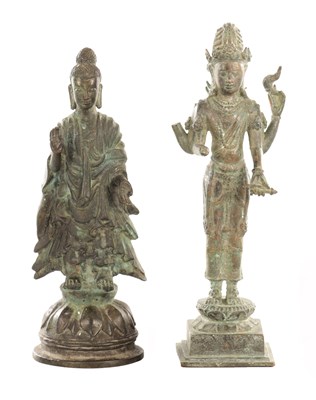 Lot 485 - TWO EASTERN BRONZE FIGURES