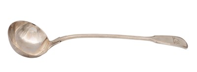 Lot 212 - A 19TH CENTURY GEORGIAN SILVER LADLE