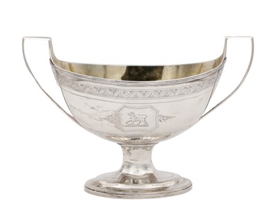 Lot 179 - A GEORGE III SILVER SUGAR BASKET