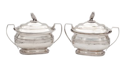 Lot 190 - A PAIR OF GEORGE III SAUCE TUREENS