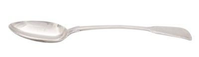 Lot 76 - A MID 19TH CENTURY SILVER BASTING SPOON