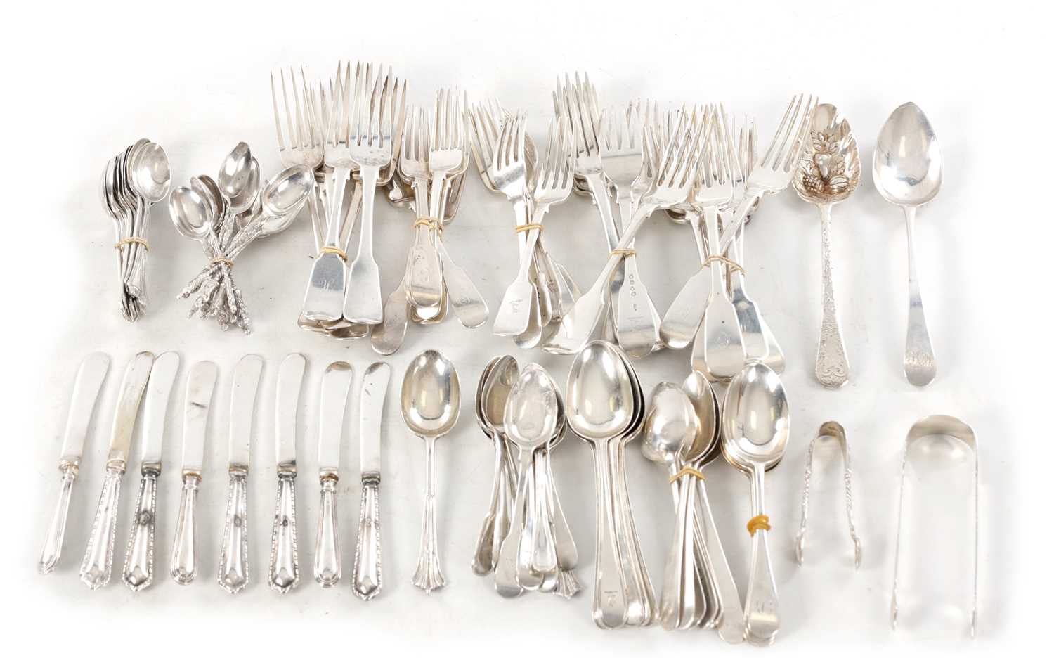 Lot 72 - A COLLECTION OF 19TH CENTURY ENGLISH SILVER CUTLERY