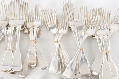Lot 72 - A COLLECTION OF 19TH CENTURY ENGLISH SILVER CUTLERY