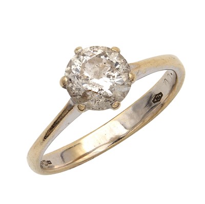 Lot 259 - AN 18CT YELLOW GOLD AND DIAMOND SOLITAIRE RING