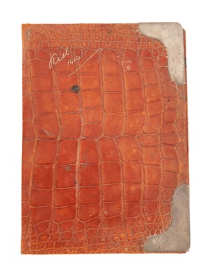 Lot 974 - ASPREY, LONDON. A SILVER MOUNTED CROCODILE SKIN FOLIO CASE