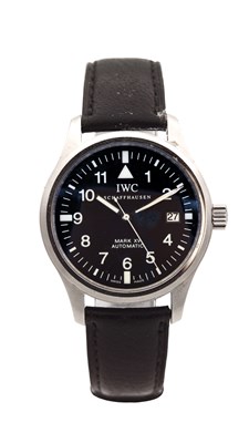 Lot 1092 - A 2006 IWC SCHAFFHAUSEN STEEL MARK XV PILOT'S AUTOMATIC WRIST WATCH