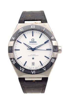 Lot 1143 - A GENTLEMAN'S STEEL OMEGA CONSTELLATION CO-AXIAL MASTER CHRONOMETER WRIST WATCH