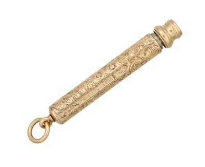 Lot 347 - AN EARLY 20TH CENTURY ENGLISH 15CT GOLD PENCIL