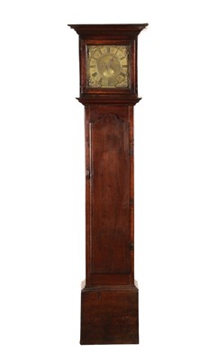 Lot 1273 - JOHN WHITFIELD, CLIFTON. AN 18TH CENTURY OAK 30-HOUR LONGCASE CLOCK
