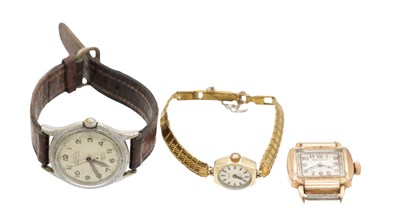 Lot 1144 - A COLLECTION OF THREE VINTAGE WRIST WATCHES