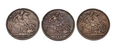 Lot 314 - A COLLECTION OF THREE LATE 19TH/EARLY 20TH CENTURY SILVER COINS