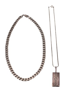 Lot 292 - TWO SILVER NECKLACES