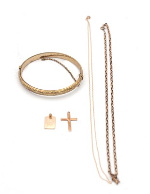 Lot 249 - A COLLECTION OF 9CT GOLD JEWELLERY