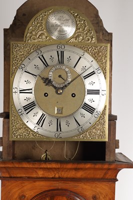 Lot 1235 - JOHN LEGG, IN HOLBURN, LONDON. AN EARLY 18TH CENTURY FIGURED WALNUT EIGHT-DAY LONGCASE CLOCK